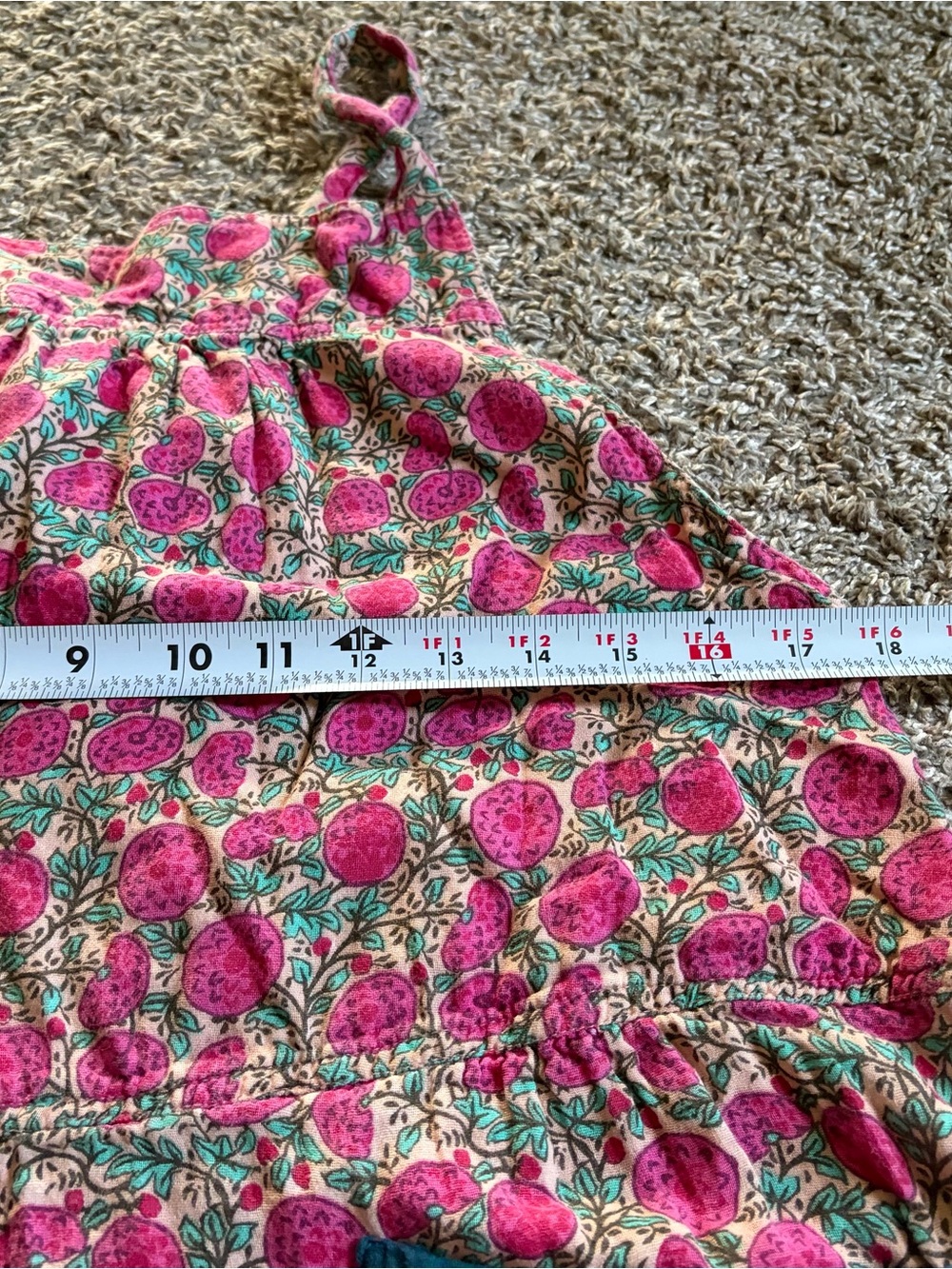 Natural Life Dakota Tie Overall Jumpsuit Colorful Whimsical Boho Cottagecore - Picture 5 of 9